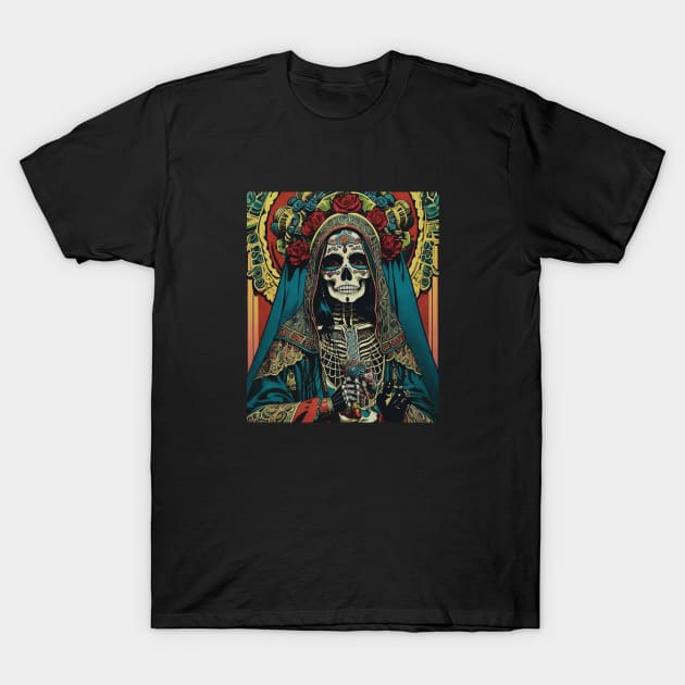 Retro Santa Muerte T-Shirt by metamorfatic